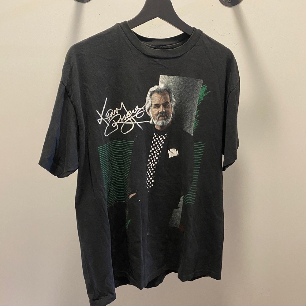 Vintage 90s Kenny Rogers On Tour Single Stitch Hanes Band T-shirt Adult XL
